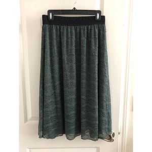 Lularoe Small Black and Teal/Green Lola